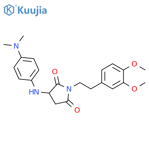 1-[2-(3,4-dimethoxyphenyl)ethyl]-3-{[4-(dimethylamino)phenyl]amino}pyrrolidine-2,5-dione structure