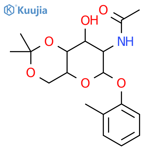 N-[8-hydroxy-2,2-dimethyl-6-(2-methylphenoxy)-hexahydro-2H-pyrano[3,2-d][1,3]dioxin-7-yl]acetamide structure