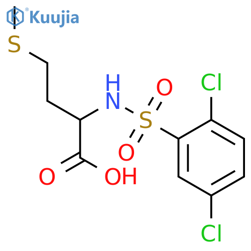 2-(2,5-dichlorobenzenesulfonamido)-4-(methylsulfanyl)butanoic acid structure