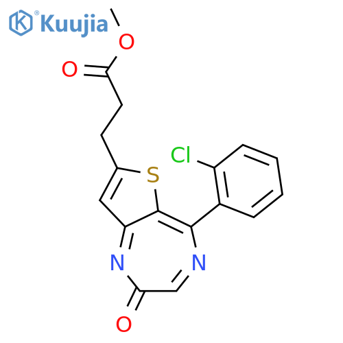 7-(2-Carbomethoxyethyl)-5-(2-chlorophenyl)-thieno-1,4-diazepin-2-one structure