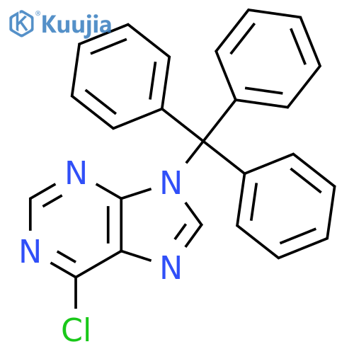 6-Chloro-9-trityl-9h-purine structure