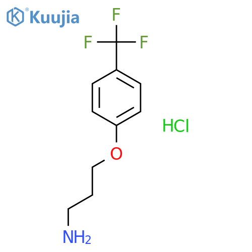 3-(4-(Trifluoromethyl)phenoxy)propan-1-amine hydrochloride structure