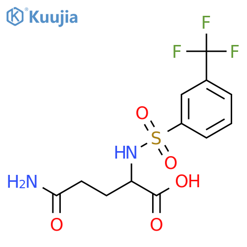 4-Carbamoyl-2-3-(trifluoromethyl)benzenesulfonamidobutanoic Acid structure