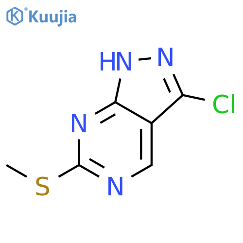 3-Chloro-6-(methylthio)-1H-pyrazolo3,4-dpyrimidine structure