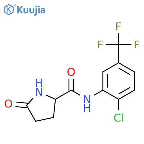 N-2-Chloro-5-(trifluoromethyl)phenyl-5-oxo-2-pyrrolidinecarboxamide structure