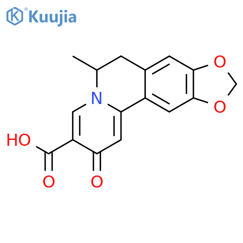 2H-[1,3]Benzodioxolo[5,6-a]quinolizine-3-carboxylicacid, 6,7-dihydro-6-methyl-2-oxo- structure