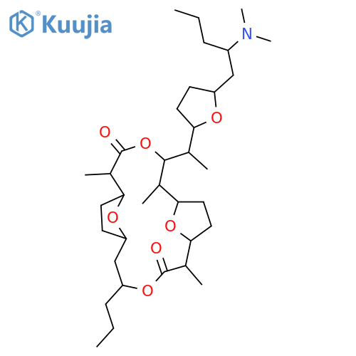 5-[1-[5-[2-(Dimethylamino)pentyl]oxolan-2-yl]ethyl]-2,6,11-trimethyl-14-propyl-4,13,19,20-tetraoxatricyclo[14.2.1.17,10]icosane-3,12-dione structure