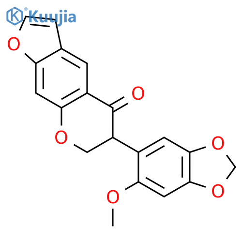 5H-Furo[3,2-g][1]benzopyran-5-one,6,7-dihydro-6-(6-methoxy-1,3-benzodioxol-5-yl)- structure