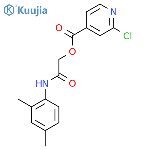[(2,4-Dimethylphenyl)carbamoyl]methyl 2-chloropyridine-4-carboxylate structure