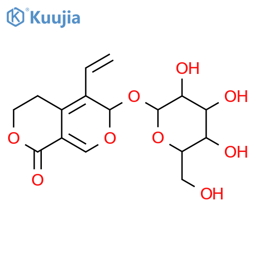 1H,3H-Pyrano[3,4-c]pyran-1-one,5-ethenyl-6-(b-D-glucopyranosyloxy)-4,6-dihydro-(9CI) structure