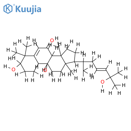 3beta,25-dihydroxy-7-oxo-cucurbita-5,(23E)-dien-19-al structure