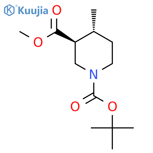O1-tert-butyl O3-methyl trans-4-methylpiperidine-1,3-dicarboxylate structure