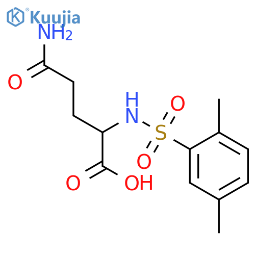 5-amino-2-{[(2,5-dimethylphenyl)sulfonyl]amino}-5-oxopentanoic acid structure
