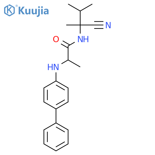 2-({[1,1'-biphenyl]-4-yl}amino)-N-(1-cyano-1,2-dimethylpropyl)propanamide structure