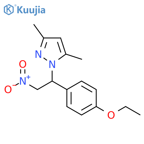 1-[1-(4-ethoxyphenyl)-2-nitroethyl]-3,5-dimethyl-1H-pyrazole structure