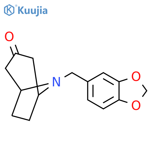 8-[(2H-1,3-Benzodioxol-5-yl)methyl]-8-azabicyclo[3.2.1]octan-3-one structure