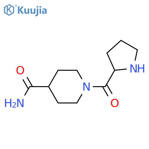 1-(pyrrolidine-2-carbonyl)piperidine-4-carboxamide structure