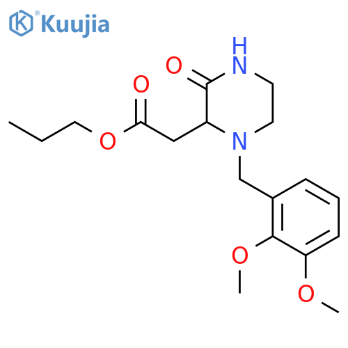 propyl 2-{1-[(2,3-dimethoxyphenyl)methyl]-3-oxopiperazin-2-yl}acetate structure