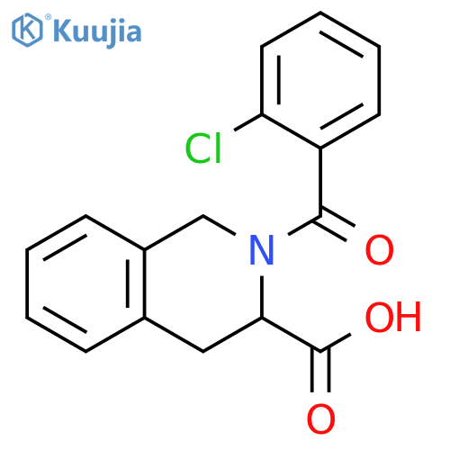 2-(2-chlorobenzoyl)-1,2,3,4-tetrahydroisoquinoline-3-carboxylic acid structure
