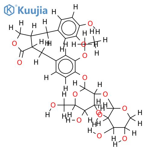 8R,8R'-matairesinol 4-O-beta-D-xylopyranosyl-(1->2)-O-beta-D-glucopyranoside structure