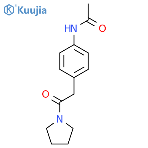 N-{4-[2-oxo-2-(pyrrolidin-1-yl)ethyl]phenyl}acetamide structure