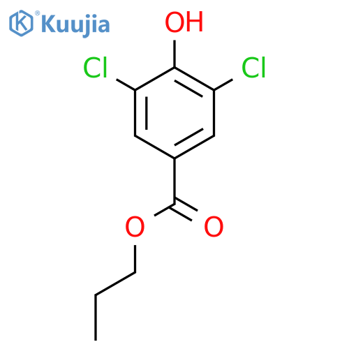 Propyl 3,5-dichloro-4-hydroxybenzoate structure