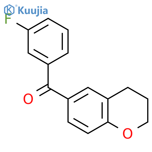 Methanone, (3,4-dihydro-2H-1-benzopyran-6-yl)(3-fluorophenyl)- structure