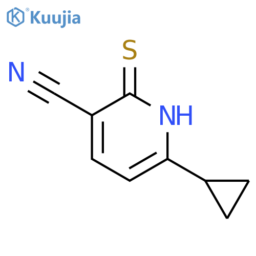 3-Pyridinecarbonitrile, 6-cyclopropyl-1,2-dihydro-2-thioxo- structure