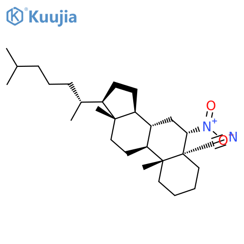 Cholestane-5-carbonitrile, 6-nitro-, (5a,6a)- structure