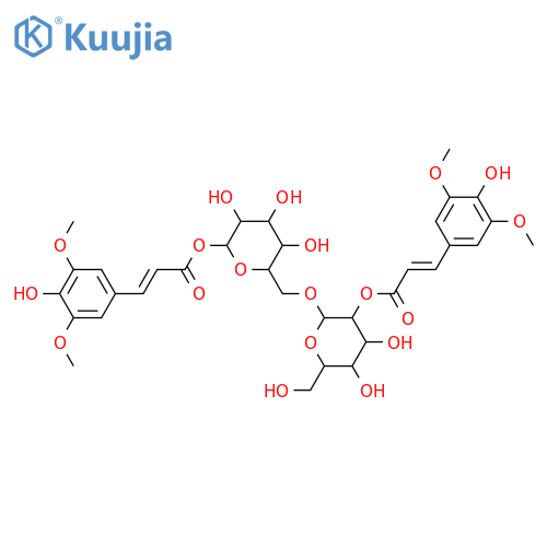 6-O-β-D-Glucopyranosyl-D-glucose; β-Pyranose-form, 1,2'-Bis-O-(4-hydroxy-3,5-dimethoxy-E-cinnamoyl) structure