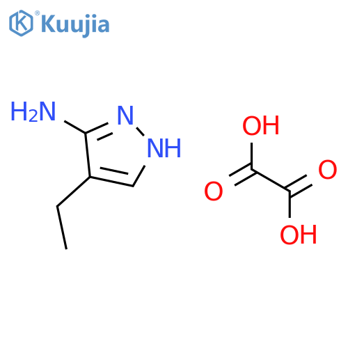 4-ethyl-1H-pyrazol-3-amine;oxalic acid structure