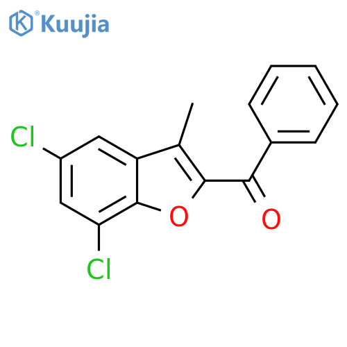 (5,7-DICHLORO-3-METHYL-1-BENZOFURAN-2-YL)(PHENYL)METHANONE structure
