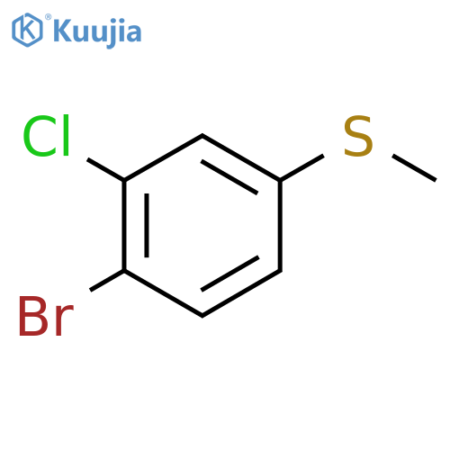1-Bromo-2-chloro-4-methylsulfanyl-benzene structure