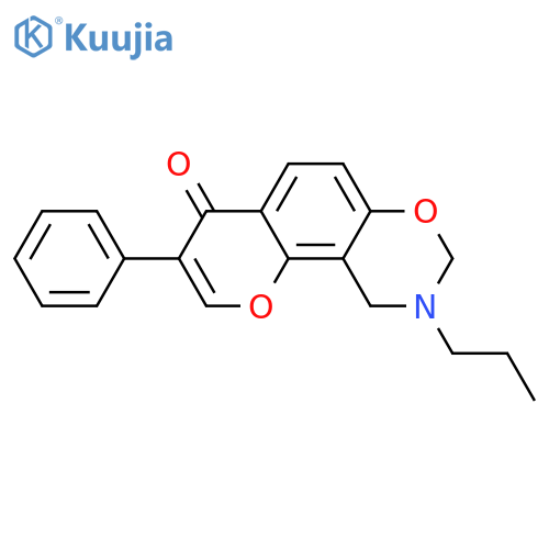 3-phenyl-9-propyl-4H,8H,9H,10H-chromeno[8,7-e][1,3]oxazin-4-one structure