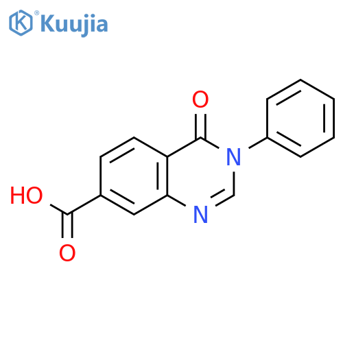 4-oxo-3-phenylquinazoline-7-carboxylic acid structure