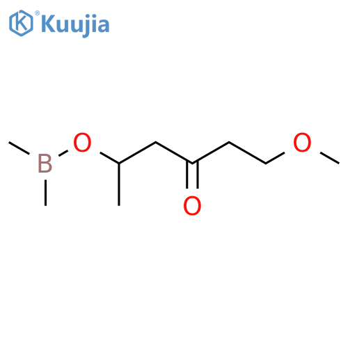 Borinic acid, B,B-dimethyl-, 5-methoxy-1-methyl-3-oxopentyl ester structure