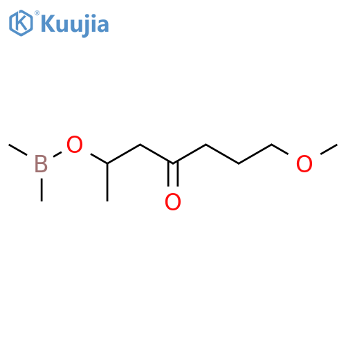 Borinic acid, B,B-dimethyl-, (1S)-6-methoxy-1-methyl-3-oxohexyl ester structure