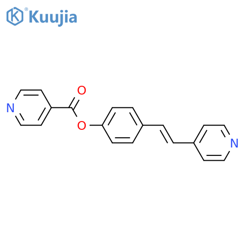 4-[(E)-2-(pyridin-4-yl)ethenyl]phenyl pyridine-4-carboxylate structure