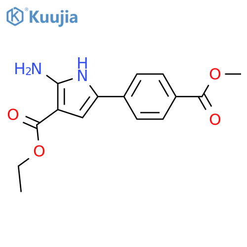 Ethyl 2-amino-5-(4-(methoxycarbonyl)phenyl)-1H-pyrrole-3-carboxylate structure