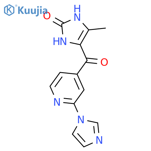 2H-Imidazol-2-one,1,3-dihydro-4-[[2-(1H-imidazol-1-yl)-4-pyridinyl]carbonyl]-5-methyl- structure