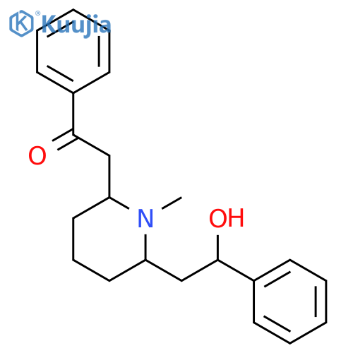 2-[6-(2-hydroxy-2-phenyl-ethyl)-1-methyl-piperidin-2-yl]-1-phenyl-ethanone structure
