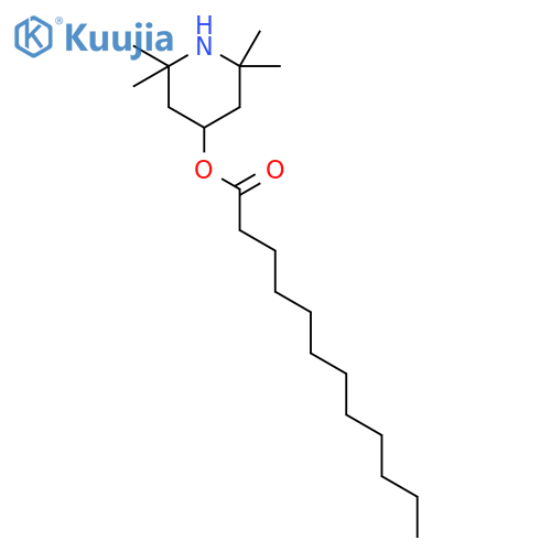 Dodecanoic acid, 2,2,6,6-tetramethyl-4-piperidinyl ester structure