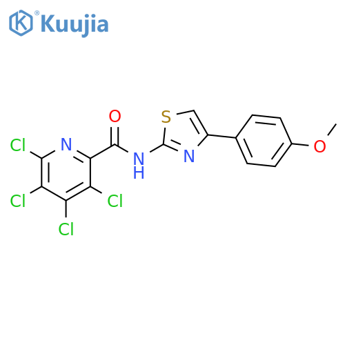 3,4,5,6-Tetrachloro-N-[4-(4-methoxyphenyl)-2-thiazolyl]-2-pyridinecarboxamide structure