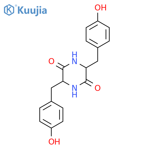 (3s,6s)-3,6-bis[(4-hydroxyphenyl)methyl]piperazine-2,5-dione structure