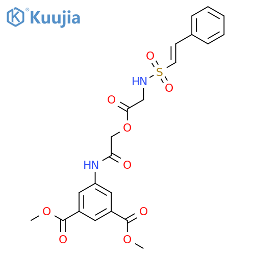 1,3-Dimethyl 5-(2-{[2-(2-phenylethenesulfonamido)acetyl]oxy}acetamido)benzene-1,3-dicarboxylate structure