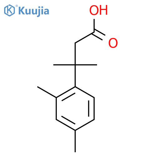 3-(2,4-dimethylphenyl)-3-methylbutanoic acid structure