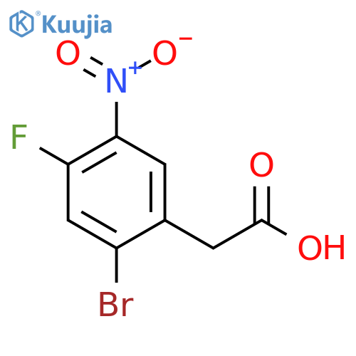 2-(2-Bromo-4-fluoro-5-nitrophenyl)acetic acid structure