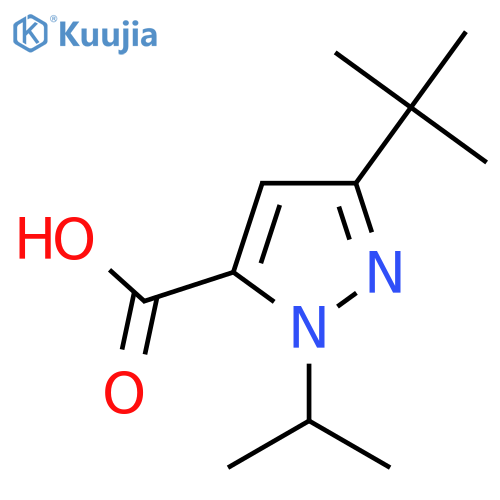 3-tert-butyl-1-(propan-2-yl)-1H-pyrazole-5-carboxylic acid structure