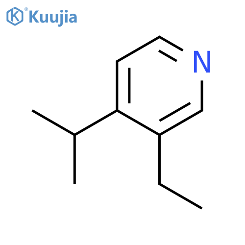 Pyridine,3-ethyl-4-(1-methylethyl)- structure