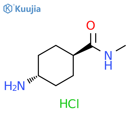 (1r,4r)-4-amino-N-methylcyclohexane-1-carboxam
ide hydrochloride structure